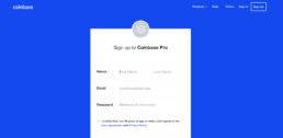 Coinbase Pro personal details